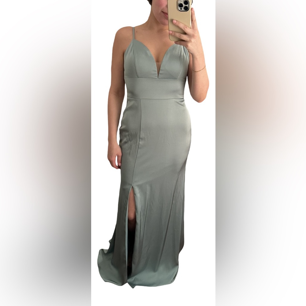 Satin Formal Gown - 8